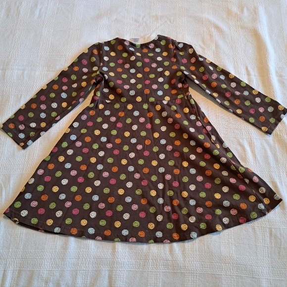 Gymboree girls size 5 Lots of Dots line dress, long sleeves - Picture 3 of 4